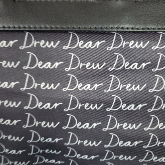 Dear Drew by Drew Barrymore Leather Envelope Satchel Black Gold - Picture 10 of 16